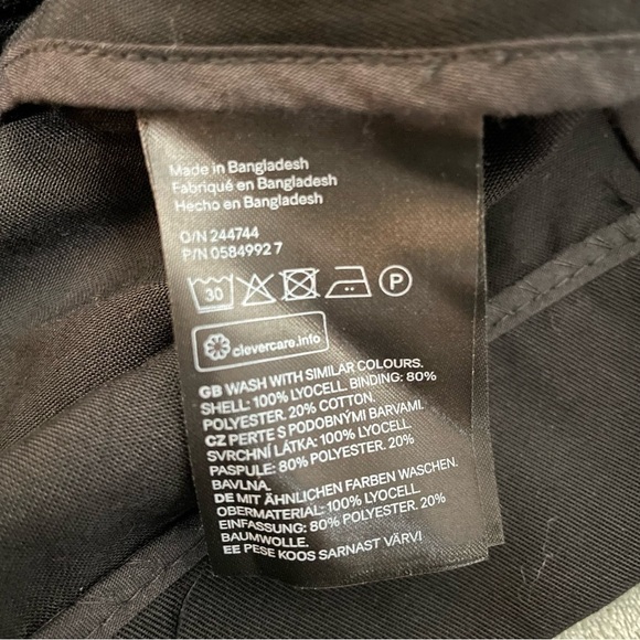 H&M + Short Lyocell Trenchcoat Decorative Shoulder Tabs Draped Lapels Tie Belt - Picture 6 of 8